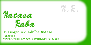 natasa raba business card